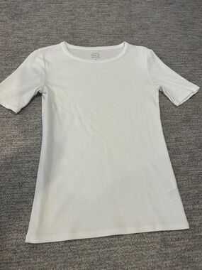 J. Crew White 'Perfect Fit' Short Sleeve Tee